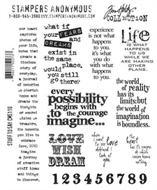 Tim Holtz Cling Rubber Stamp Set - Stuff to Say